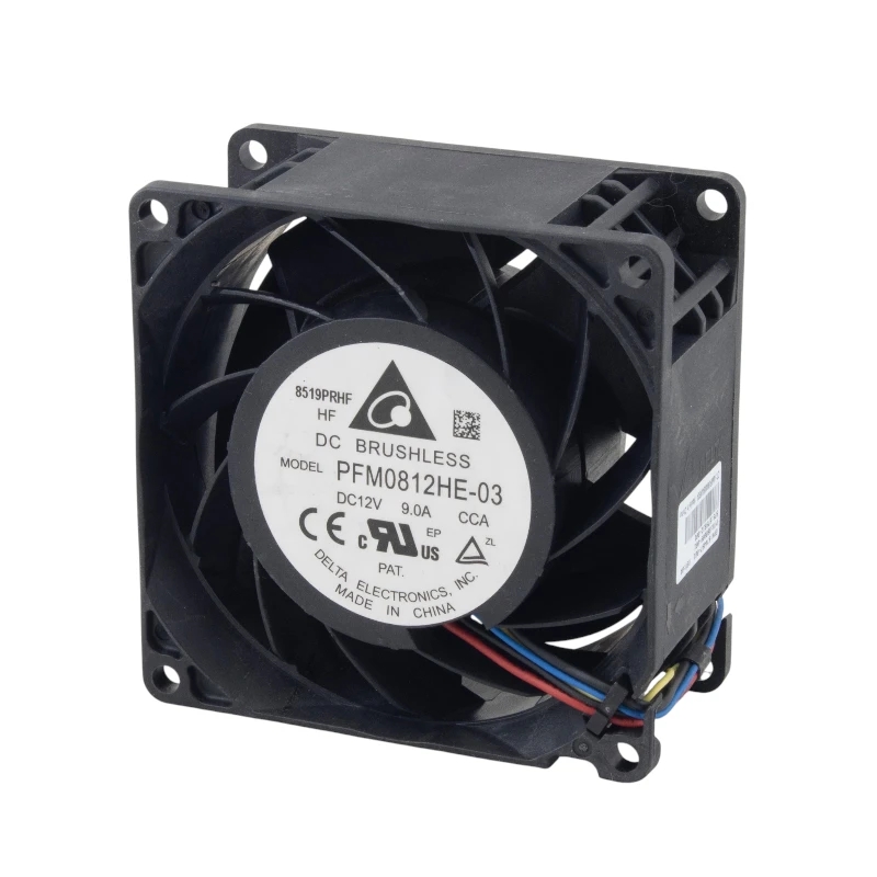 جت فن 12V-9A سایز 8x8x3.8cm مارک DELTA ELECTRONICS مدل PFM0812HE