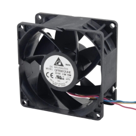 جت فن 12V-1.7A سایز 8x8x3.8cm مارک DELTA ELECTRONICS مدل QFR0812UHE