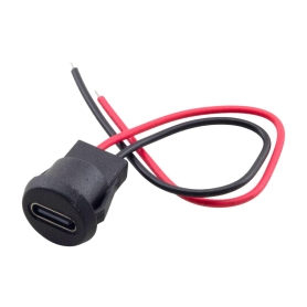 کانکتور USB Type-C مادگی سیم دار روپنلی خاردار