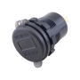 شارژر USB خودرویی روپنلی گرد QC3.0 + Type-C با نمایشگر ولتاژ و کلید ON/OFF