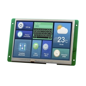 نمایشگر 7 اینچ HMI لمسی 250nit رزولوشن 800x480 سری DGUS مدل DMG80480T070-05WTR