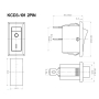 کلید راکر  تک حالته باریک مشکی 2Pin مدل KCD3-101-2P