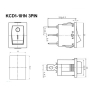 کلید راکر دوحالته چراغدار 3Pin مدل KCD1-101N-3P