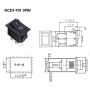 کلید راکر دو حالته کوچک سه پین 13X8X10mm مدل KCD1-701-3P