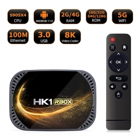 اندروید باکس HK1 RBOX X4S رم 4 گیگابایت با پشتیبانی از 4K و اندروید 11