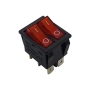 کلید راکر دوبل دوحالته چراغدار 6Pin مدل KCD3-201N-6P