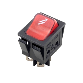 کلید راکر جرقه زن فشاری بزرگ 4Pin مدل KCD2-2-201NS