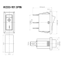 کلید راکر باریک دو حالته مشکی 3Pin مدل KCD3-101