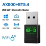 دانگل WiFi و بلوتوث USB مدل AX900 با Wi-Fi 6 سرعت تا 900Mbps و Bluetooth 5.4 دوباند 2.4GHz و 5GHz