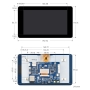 برد توسعه ESP32 S3 Touch LCD 7 Waveshare با نمایشگر لمسی خازنی 7 اینچ