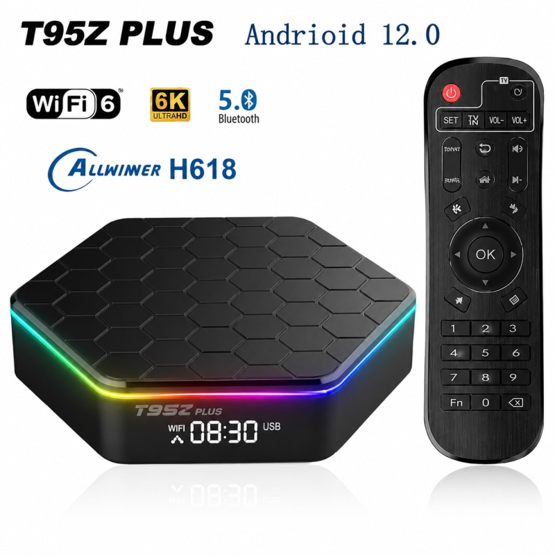 اندروید باکس T95Z PLUS رم 4 گیگابایت با پشتیبانی از 8K و اندروید 12