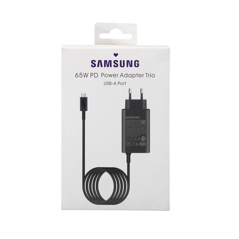 شارژر دیواری 65 وات سامسونگ مدل TA-W23 به همراه کابل USB Type-C