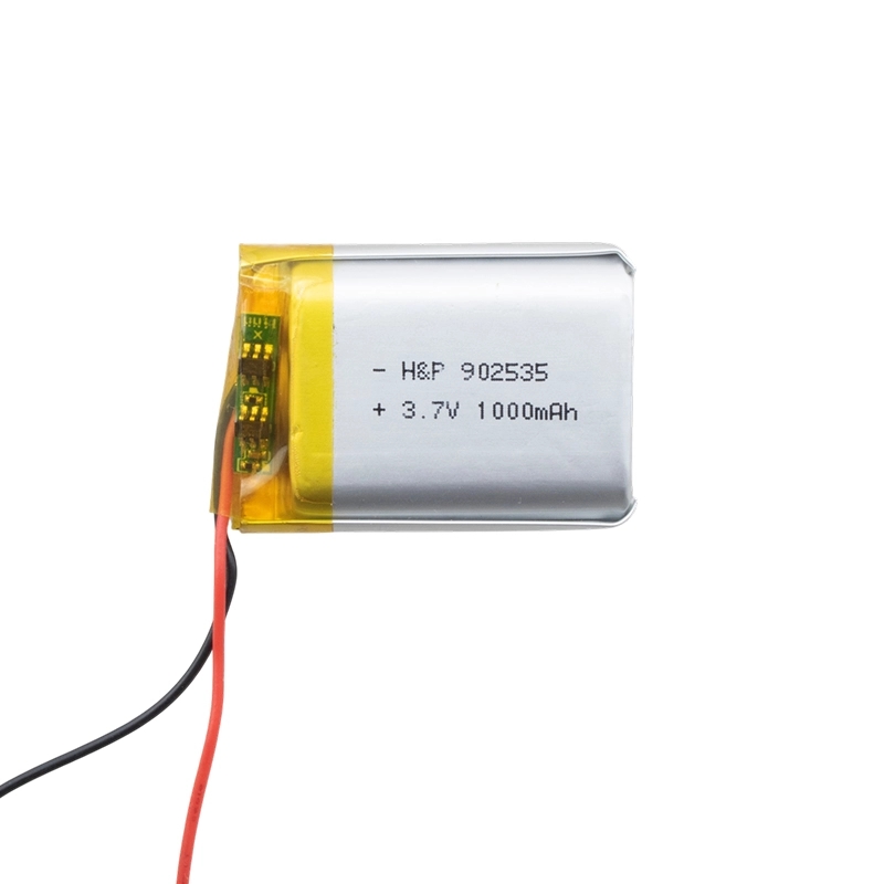 باتری لیتیوم پلیمر 3.7v ظرفیت 1000mAh کد 902535