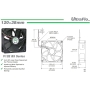 جت فن 12V-1.85A سایز 12x12x3.8cm مارک Nidec مدل V12E12BS185