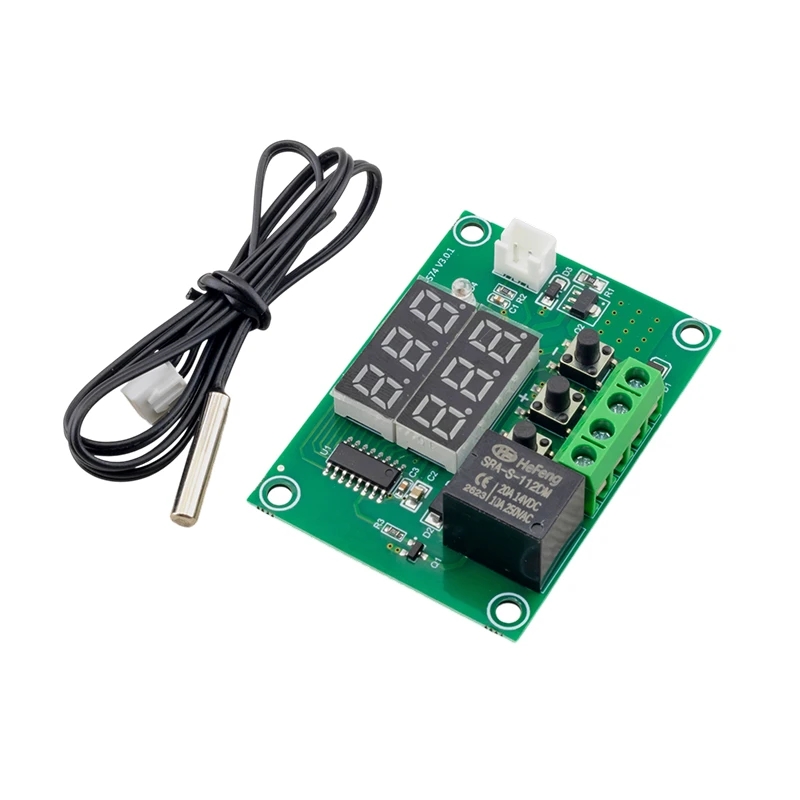 ماژول ترموستات دیجیتال XH-W1219 دارای نمایشگر و کلیدهای کنترلی
