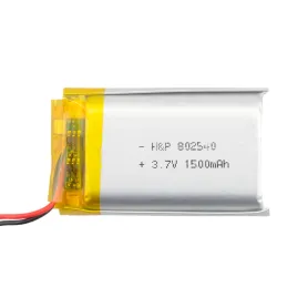 باتری لیتیوم پلیمر 3.7v ظرفیت 1500mAh کد 802540