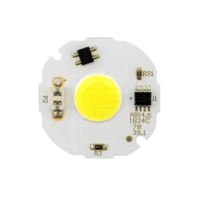 LED COB سفید مهتابی 7W دارای مدار محافظتی Anti Surge سایز 37x37mm مدل 1B24C