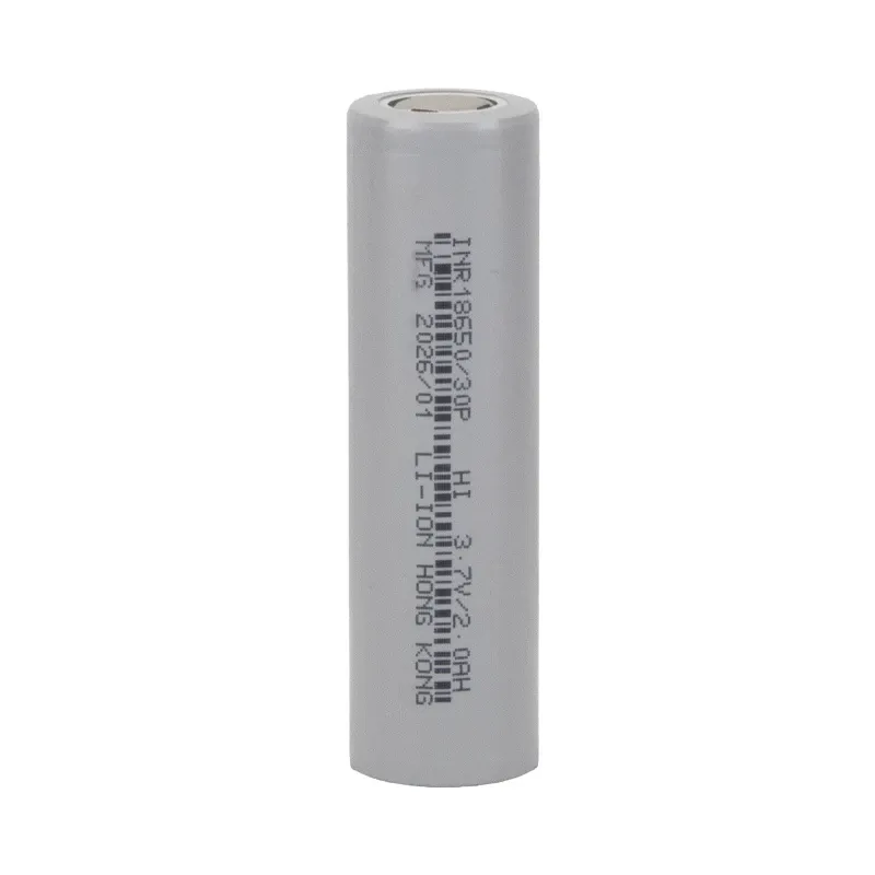 باتری لیتیوم یون 3.7v سایز 18650 سرتخت 2000mAh مارک HI ضریب جریان 15C