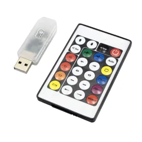 کنترلر ریسه LED پیکسلی RGB برنامه پذیر با ریموت بی سیم 24 کلید