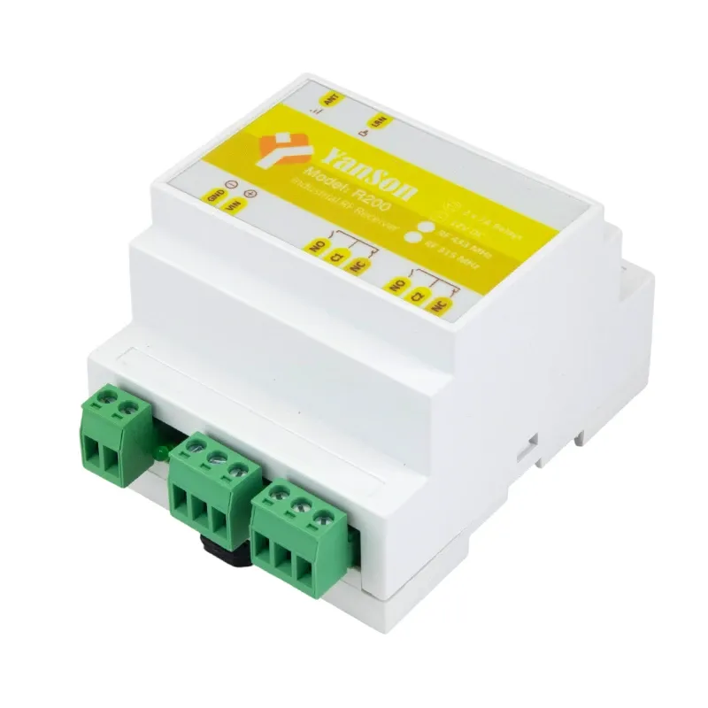 گیرنده ریموتی صنعتی 2 کانال 12V با ارتباط RF مدل R200