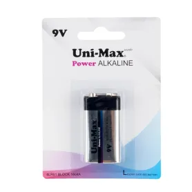 باتری کتابی 9 ولت مارک Uni-Max پک Power ALKALINE