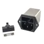 کانکتور AC نری روپنلی فیوز دار با فیلتر EMI مدل CW2A-10A-T
