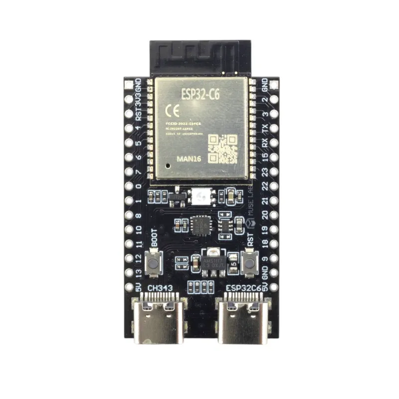 برد توسعه ESP32-C6-N16 دارای کانکتور USB Type-C