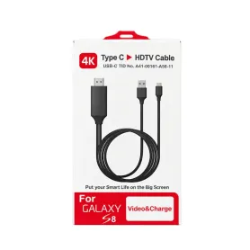 کابل تبدیل Type-C به HDMI با تغذیه USB-A کیفیت 4K