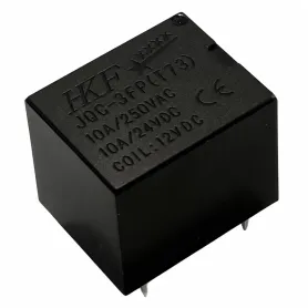 رله 12V-10A پایه میلون T73 مارک HKF کد JQC-3FP