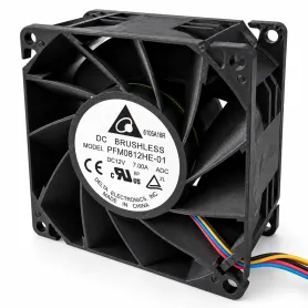 جت فن براشلس 12V-7A سایز 8x8x3.8cm مارک DELTA مدل PFM0812HE