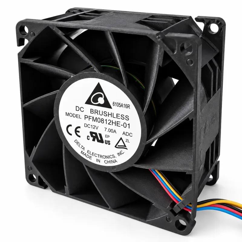 جت فن براشلس 12V-7A سایز 8x8x3.8cm مارک DELTA مدل PFM0812HE