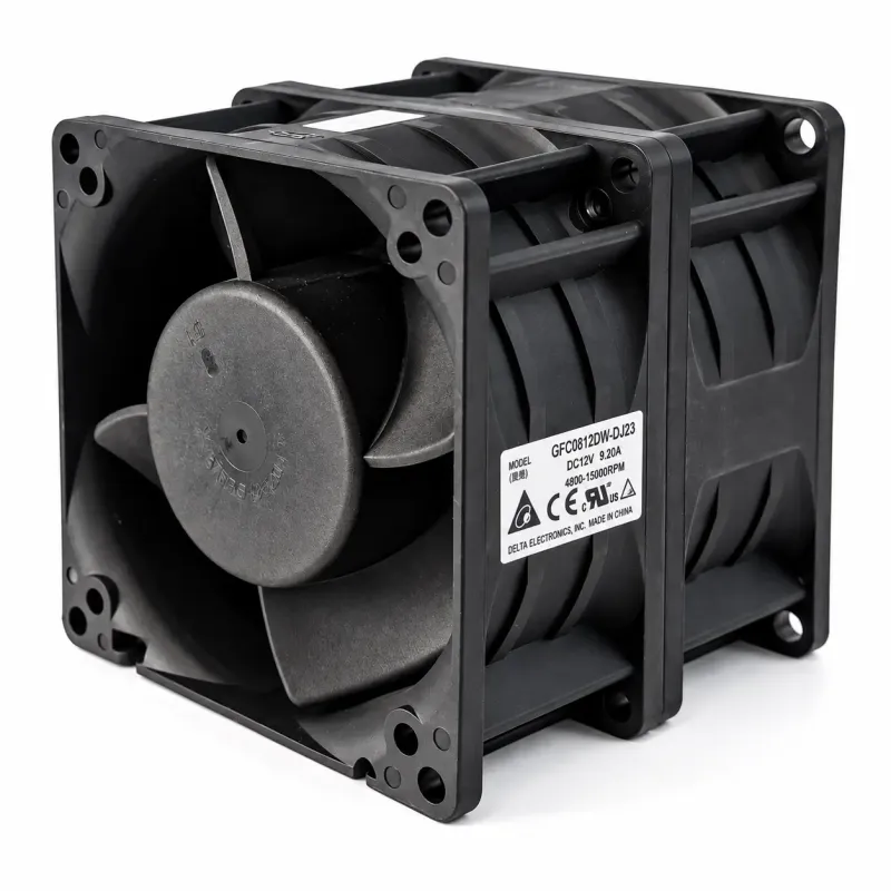 جت فن دوبل 12V-9.2A سایز 8x8cm مدل GFC0812DW مارک DELTA