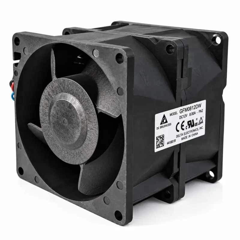 جت فن دوبل 12V-8A سایز 8x8cm مدل GFM0812DW مارک DELTA
