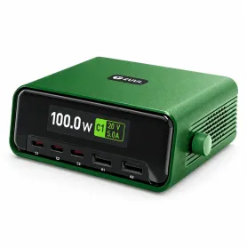 مولتی شارژر و تستر 100W دارای 5 پورت USB با نمایشگر رنگی مدل PC مارک 2UUL