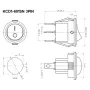 کلید راکر دوحالته گرد چراغدار 3Pin مدل KCD1-601SN-3P