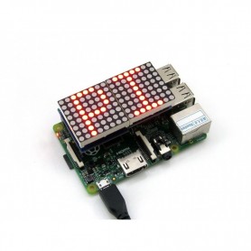 شیلد تابلو روان دات ماتریس برد رزبری پای RPI Dot Matrix shield با تراشه MAX7219