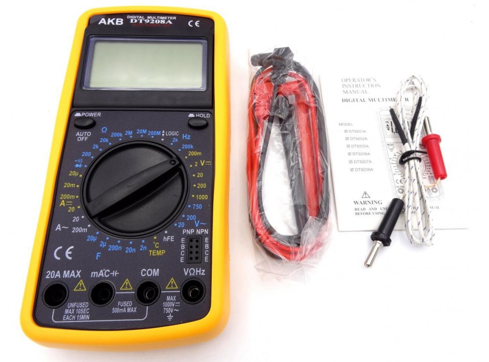 مولتی متر دیجیتال DT9208A