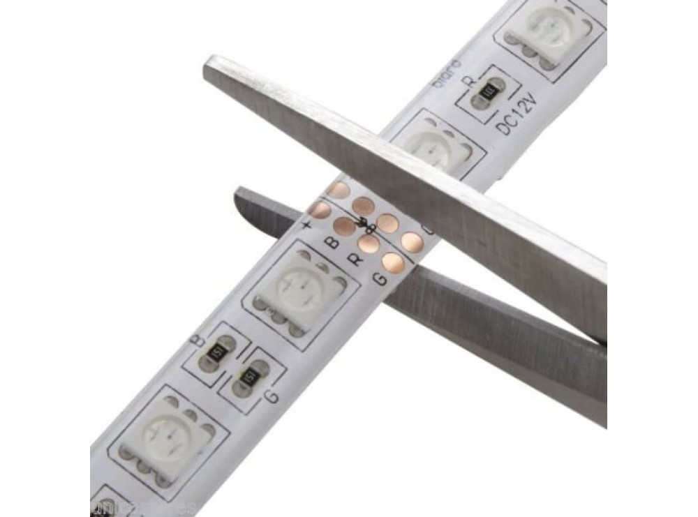 LED نواری RGB درشت 5050 60Pcs ضد آب رول 5متری