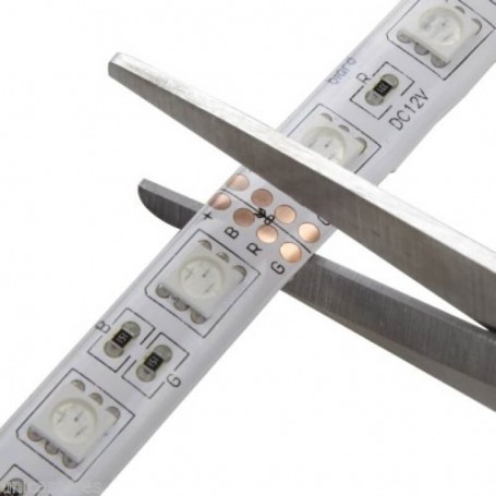 LED نواری RGB درشت 5050 60Pcs ضد آب رول 5متری
