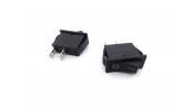 کلید راکر  تک حالته باریک مشکی 2Pin مدل KCD3-101-2P