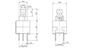 تک سوئیچ 6 پایه On Off سایز 8.5x8.5