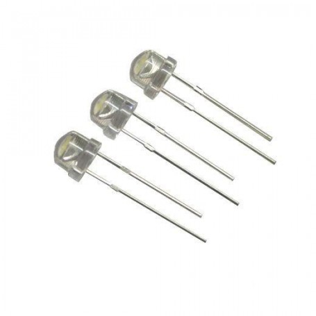LED کلاهی 5mm سفید مهتابی بسته 100 تایی