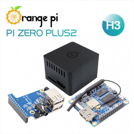 برد چهار هسته ای Orange Pi Zero Plus 2 مدلH3 + کیس + برد توسعه USB