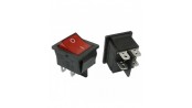 کلید راکر دوحالته بزرگ چراغدار 4Pin مدل KCD4-102N-4P