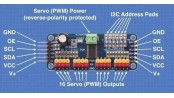 ماژول درایور PWM / سروو 12 بیتی 16 کاناله PCA9685 دارای ارتباط I2C