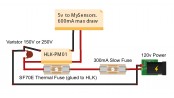 مبدل کاهنده روبردی ایزوله 220AC to 5VDC 600mA مدل HLK-PM01