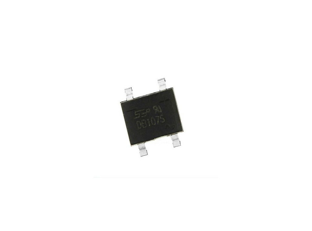 پل دیود 1000V-1A مربعی DB107S پکیج SMD