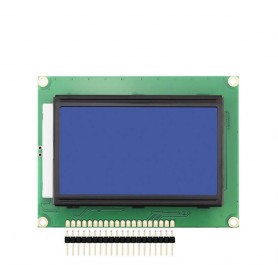 نمایشگر GLCD 64x128 گرافیکی بک لایت آبی با درایور KS108 فریم کوچک