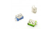 کانکتور USB-A مادگی ایستاده رایت کوتاه 10mm رنگ آبی