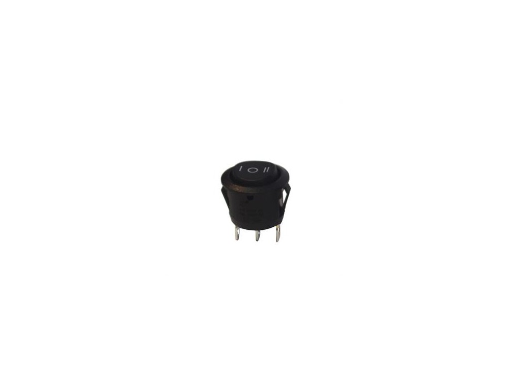 کلید راکر سه حالته گرد مشکی 3Pin مدل KCD2-103-3P